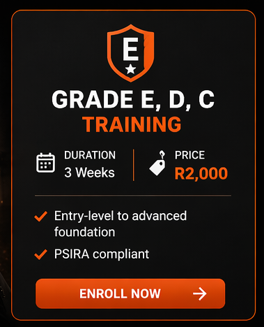 PSIRA Grade E, D & C Course